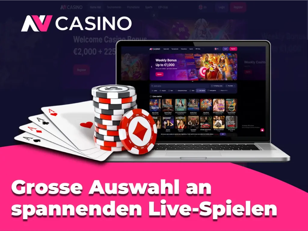 Grosse Auswahl an spannenden Live-Spielen