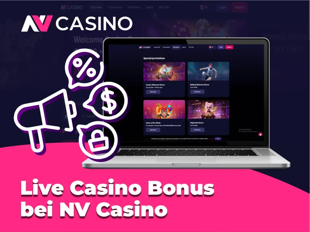 Live Casino Bonus bei NV Casino